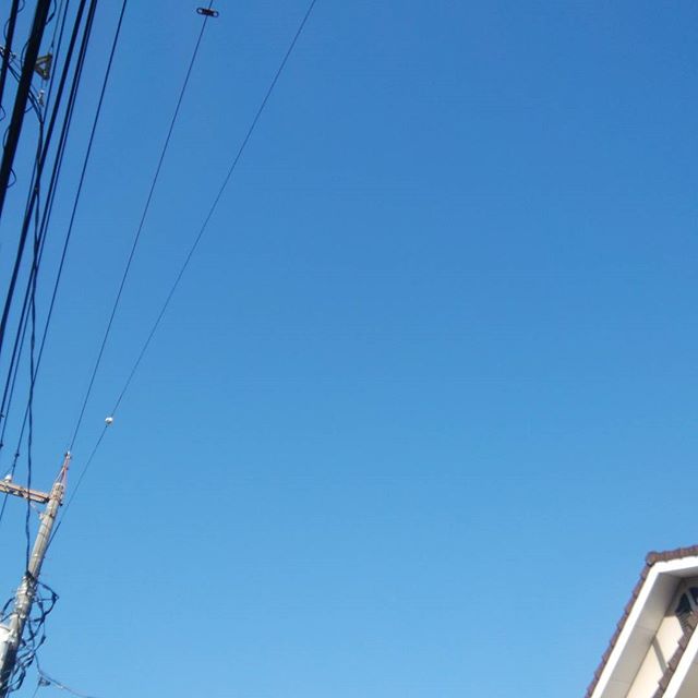 今朝の神辺のそら　雲一つない晴天　天晴れ～　8:39