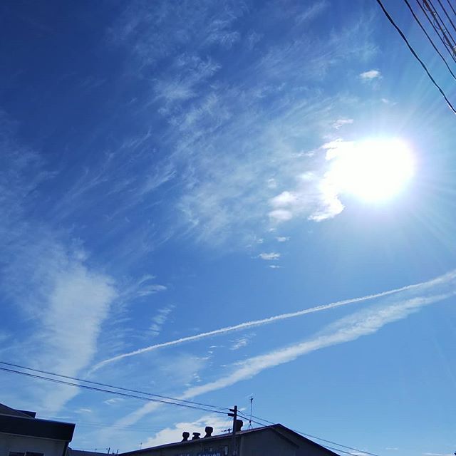 今朝の空会社の前ですよあの雲水木しげるさんの世界だな ＃福山神辺＃水木しげるワールド